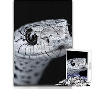 Puzzle con ritratto di serpente in primo piano, 1000 pezzi per adolescenti, gioco di apprendimento del pensiero strategico, regalo significativo ideale per qualsiasi evento, dimensioni 50x75cm