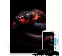 Puzzle con ritratto di serpente per adulti, 1000 pezzi, stimola la memoria, gioco di gruppo, assemblaggio, sorpresa di Natale (38x52cm)
