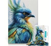 Puzzle con ritratto di uccello ad acquerello per adulti,1000 pezzi,gioco di memoria per allenare la mente,taglio laser per un incastro perfetto, alleviare lo stress (50x75cm)