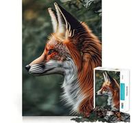 Puzzle con ritratto di volpe rossa per ragazzi, 1000 pezzi, stimola la memoria, favorisce il relax, taglio preciso, regalo elegante (50x75cm)
