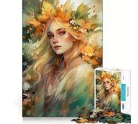 Puzzle con ritratto floreale ad acquerello per adolescenti,1000 pezzi,gioco che migliora le capacità cognitive,dimensioni uniformi,pezzi precisi,divertimento in famiglia,attività serale (38x52cm)