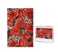 Puzzle con rosa rossa con stampa animale, 1000 pezzi, puzzle personalizzato in legno per adulti, foto puzzle arte da appendere alla parete, decorazione per compleanno, matrimonio, San Valentino