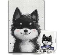 Puzzle con schizzi di cuccioli allegri, 1000 pezzi, gioco divertente per lo sviluppo cognitivo, regalo speciale per una celebrazione premurosa, dimensioni 38x52cm