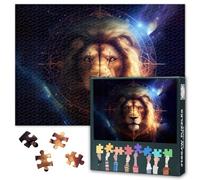 Puzzle con segno zodiacale Jigsaw sicuro e senza paura Leone per adulti, 1000 pezzi, costellazione impossibile puzzle impegnativi, 50 x 70 cm