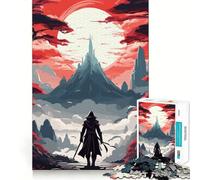 Puzzle con silhouette di figure in un paesaggio fantastico per ragazzi, 1000 pezzi, attività per lo sviluppo delle capacità cognitive a casa, bordi precisi, regalo festivo 50x75cm