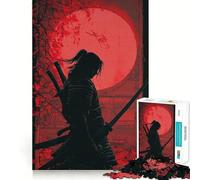 Puzzle con silhouette di samurai da 1000 pezzi per ragazzi, gioco di logica, svago e divertimento, taglio liscio, regalo speciale (50x75cm)
