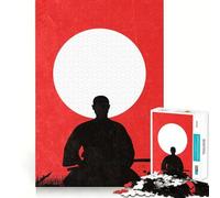 Puzzle con silhouette di samurai per adulti, 1000 pezzi, stimolante per la mente, rilassante, con bordi precisi, pezzo da collezione (50x75cm)