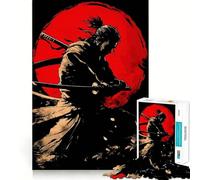Puzzle con silhouette di samurai per ragazzi, 1000 pezzi, gioco di abilità mentale, svago rilassante, design da assemblare, regalo di alta qualità (50x75cm)