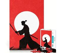 Puzzle con silhouette di samurai per ragazzi, 1000 pezzi, stimola la memoria, rilassante e divertente, taglio di alta qualità, regalo elegante (38x52cm)
