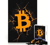 Puzzle con simbolo Bitcoin da 1000 pezzi per adulti, per migliorare la concentrazione, il tempo ben speso, l'incastro perfetto e la sorpresa di Natale (38x26cm)