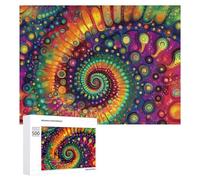 Puzzle con stampa a spirale tie dye per adulti attività familiari giochi decorazioni per la casa puzzle 500 PCS