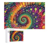 Puzzle con stampa a spirale tie dye per adulti attività familiari giochi decorazioni per la casa puzzle 1000 PCS