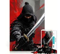 Puzzle con stampa artistica di guerrieri ninja per ragazzi, 1000 pezzi, gioco di logica e abilità, rilassante, taglio preciso, regalo di Babbo Natale (50x75cm)