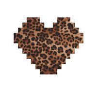 Puzzle con stampa leopardata a forma di cuore, puzzle con immagine personalizzata per adulti micro blocchi di costruzione 3D per la decorazione della casa set di mattoni