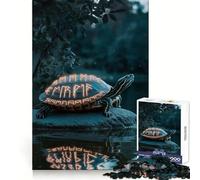 Puzzle con tartaruga e rune, 1000 pezzi, ideale per ragazzi, stimolazione mentale, divertimento e svago, taglio di alta qualità, regalo perfetto (38x26cm)