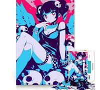 Puzzle con teschio e angelo,1000 pezzi,divertente gioco di allenamento cognitivo,pezzi ad incastro perfetti,regalo di compleanno,rompicapo (38x26cm)