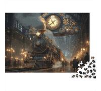 Puzzle con treno paesaggistico, estremamente difficile, molto difficile da completare, adatto per adulti, 500 pezzi (52x38 cm)