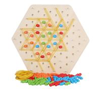 Puzzle con triangolari, gioco da tavolo Tringle in legno, giochi di portatili con struttura compatta, accessorio giocattolo interattivo per l'apprendimento, gioco con dal