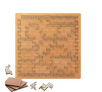 Puzzle con Vassoio Frattale In Legno Difficili e per Pensatori Pensiero Inverso Portatile Impossibile Impegnativo Senza Immagine Adatto Giochi di Allenamento del Cervello Square A