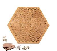 Puzzle con Vassoio Frattale In Legno Difficili e per Pensatori Pensiero Inverso Portatile Impossibile Impegnativo Senza Immagine Adatto Giochi di Allenamento del Cervello hexagon