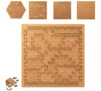 Puzzle con vassoio frattale, Labirinto creativo unico irregolare Impossibile difficile, Puzzle in legno che piega la mente, Puzzle impegnativo senza immagini per feste di famiglia (B*1)