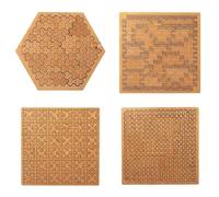 Puzzle con vassoio frattale, Puzzle con vassoio frattale, Puzzle in legno rompicapo, Labirinto creativo irregolare unico, Impossibile, Difficile, Sfida al pensiero inverso (ALL)