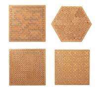 Puzzle con vassoio frattale, puzzle con vassoio per l'allenamento del cervello, gioco cognitivo puzzle in legno che piega la mente, puzzle in legno difficili e difficili per adulti (4Pcs)