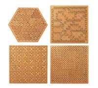 Puzzle Con Vassoio Frattale, Puzzle in Legno Che Piega La Mente, Labirinto Creativo Irregolare Unico, Impossibile, Difficile for Adulti, Puzzle Irregolare Stimolante Con Cornice(4PCS)