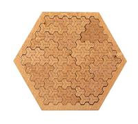 Puzzle con vassoio frattale, puzzle in legno che strabilia, labirinto creativo irregolare unico, puzzle impossibile difficile, gioco di sfida al pensiero inverso (C)