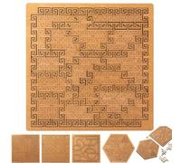 Puzzle Con Vassoio Frattale, Puzzle in Legno Difficile per Adulti, Puzzle in Legno Che Piega La Mente, Rompicapo Geometrico in Stile Vassoio, Puzzle Creativi Irregolari Unici(Lucky Cloud)
