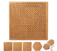 Puzzle Con Vassoio Frattale, Puzzle in Legno Difficile per Adulti, Puzzle in Legno Che Piega La Mente, Rompicapo Geometrico in Stile Vassoio, Puzzle Creativi Irregolari Unici(Chain)