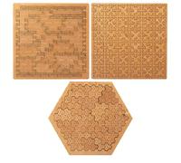 Puzzle con vassoio frattale, puzzle in legno difficili e complessi per adulti, design di labirinti creativi irregolari, sfida impossibile di pensiero inverso, puzzle senza immagini(#A+B+D)