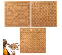 Puzzle con vassoio frattale, puzzle in legno difficili e complessi per adulti, design di labirinti creativi irregolari, sfida impossibile di pensiero inverso, puzzle senza immagini(#B+C+D)