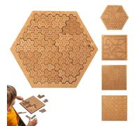 Puzzle con vassoio frattale, puzzle in legno difficili e complessi per adulti, design di labirinti creativi irregolari, sfida impossibile di pensiero inverso, puzzle senza immagini(#A)