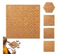 Puzzle con vassoio frattale, puzzle in legno difficili e complessi per adulti, design di labirinti creativi irregolari, sfida impossibile di pensiero inverso, puzzle senza immagini(#D)