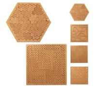 Puzzle con vassoio frattale, puzzle in legno difficili e complessi per adulti, design di labirinti creativi irregolari, sfida impossibile di pensiero inverso, puzzle senza immagini(#A+C)