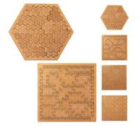 Puzzle con vassoio frattale, puzzle in legno difficili e complessi per adulti, design di labirinti creativi irregolari, sfida impossibile di pensiero inverso, puzzle senza immagini(#A+B)