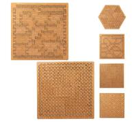 Puzzle con vassoio frattale, puzzle in legno difficili e complessi per adulti, design di labirinti creativi irregolari, sfida impossibile di pensiero inverso, puzzle senza immagini(#B+C)