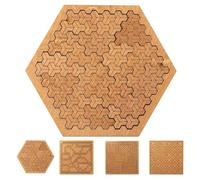 Puzzle con vassoio frattale, puzzle in legno difficili e difficili da piegare la mente per adulti, puzzle impegnativo senza immagine del pensiero inverso, design unico a forma irregolare (TypeA)