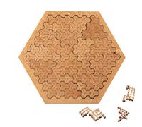 Puzzle con Vassoio Frattale, Puzzle in Legno Difficili per Adulti, Labirinto Creativo Irregolare Unico, Impossibile, Difficile, Pensiero Inverso, Senza Immagini(Triangular)