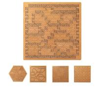 Puzzle con vassoio frattale, puzzle in legno duro difficile da piegare la mente per adulti, pensiero inverso impegnativo senza immagini, design unico di forma irregolare, labirinto creativo irregolare