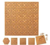 Puzzle con Vassoio Frattale, Puzzle in Legno Incredibile, Labirinto Creativo Irregolare Unico con Cornice - Puzzle Senza Immagini che Sfida il Pensiero Inverso, Sfida il Tuo Cervello (#C)