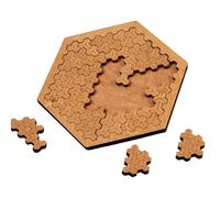 Puzzle con Vassoio Frattale, Puzzle in legno rompicapo, Sfida di puzzle frattale in legno irregolare e difficile, Sfida di pensiero inverso, Incorniciato per giochi di allenamento mentale