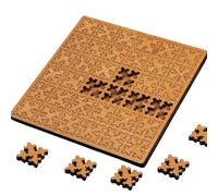 Puzzle con Vassoio Frattale, Puzzle in legno rompicapo, Sfida di puzzle frattale in legno irregolare e difficile, Sfida di pensiero inverso, Incorniciato per giochi di allenamento mentale