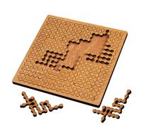 Puzzle con Vassoio Frattale, Puzzle in legno rompicapo, Sfida di puzzle frattale in legno irregolare e difficile, Sfida di pensiero inverso, Incorniciato per giochi di allenamento mentale