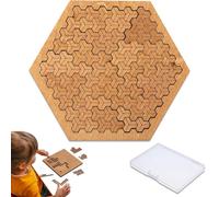 Puzzle con vassoio frattale, puzzle irregolare impegnativo pensiero inverso, puzzle in legno piegatura della mente, coltiva abilità di risoluzione dei problemi e concentrazione, giochi da tavolo per
