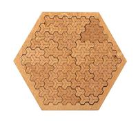 Puzzle con vassoio frattale, puzzle portatile in legno per adulti, puzzle in legno unico dalla forma irregolare, puzzle difficile, impegnativo, impossibile e irregolare per feste in famiglia.