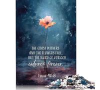 Puzzle con versetti della Bibbia di Isaia, 500 pezzi, per adolescenti, regali, puzzle in legno per adulti, puzzle, gioco educativo, sfida, giocattolo, 500 pezzi (52x38 cm)