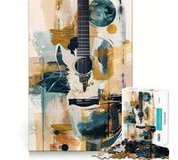 Puzzle con vibrante motivo chitarra per ragazzi,1000 pezzi,stimolante per la mente,divertente,con componenti robusti e ben rifiniti,un'attività di gruppo emozionante (38x26cm)