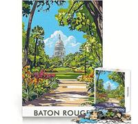 Puzzle con vista del Campidoglio di Baton Rouge per ragazzi, 1000 pezzi, memoria nitida, svago, piacere, bordi puliti, regalo invernale (38x26cm)